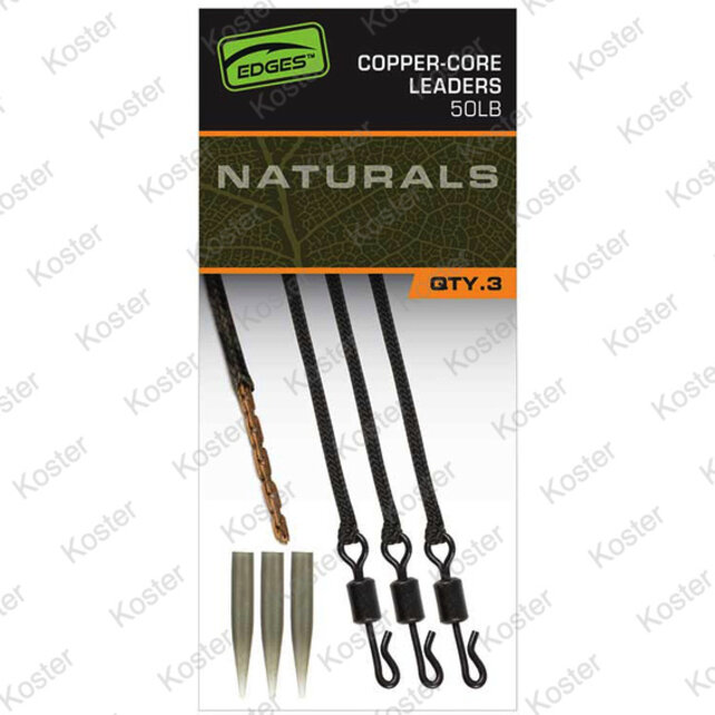 Edges Naturals Copper-Core Leaders x 3