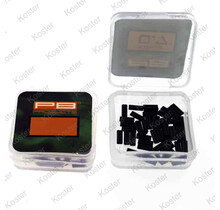 Double Barrel Crimps dull black 50pcs