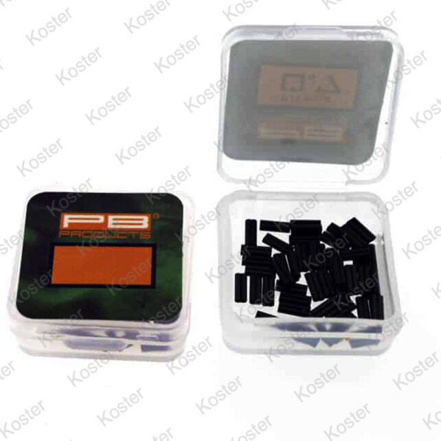 Double Barrel Crimps dull black 50pcs Double Barrel Crimps dull black 50pcs