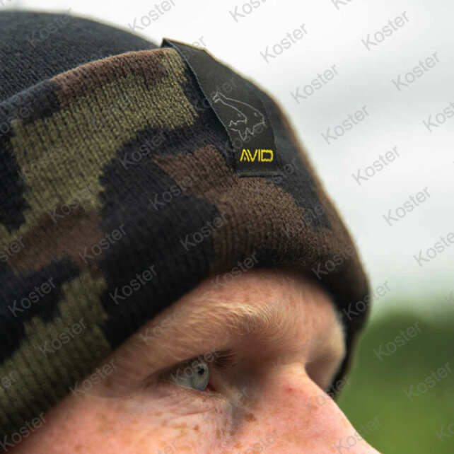 Avid Black And Camo Beanie