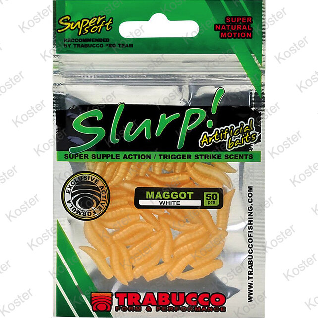 Trabucco Slurp Bait Maggot Natural White 50pcs.