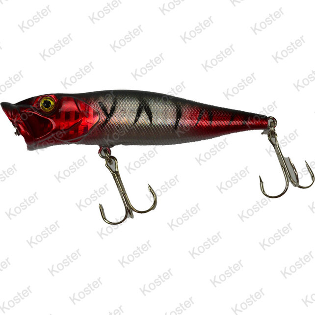 Top Popper Lure 9cm 12.7 Gram - Silver Red Tiger Top Popper Lure 9cm 12.7 Gram - Silver Red Tiger