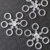 Clear Bait Bands Medium 18pcs.