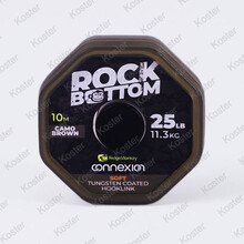 Rock Bottom Soft Coated Hooklink 25lb - Camo Brown