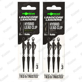 Leadcore Leaders 50cm Hybrid Lead Clip - Gravel