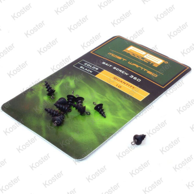 Bait Screw 360 Black 10pcs