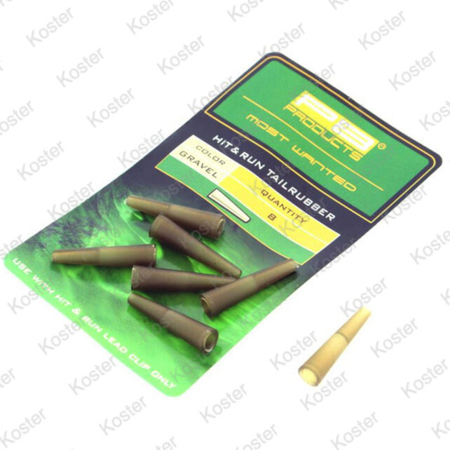 Hit & Run Tailrubbers Leadclip Gravel 8pcs