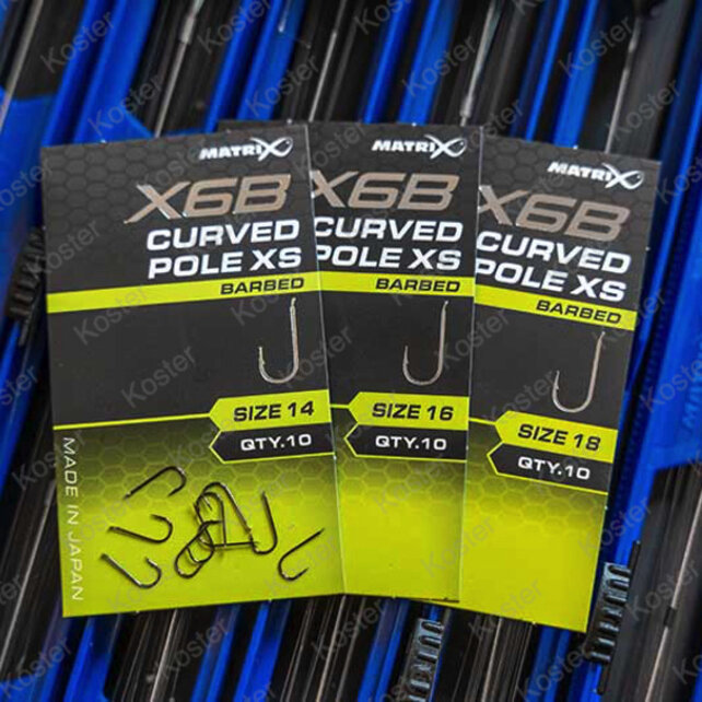 X6B Curved Pole XS Hooks - Barbed
