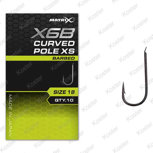 X6B Curved Pole XS Hooks - Barbed