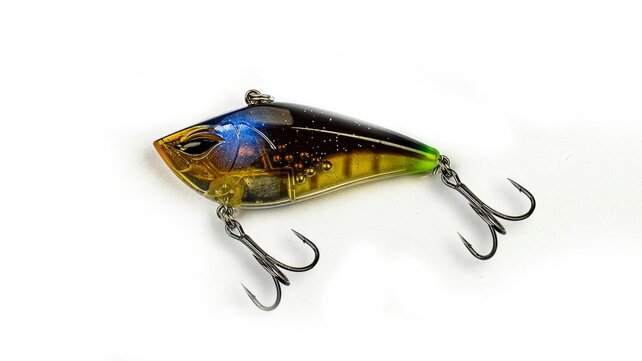 Big Evil Spy Vib Lure Blue Brown Ghost 7cm. 17.5gr.