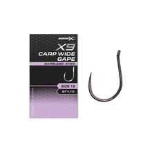 X9 Carp Wide Gape Barbless - Eyed