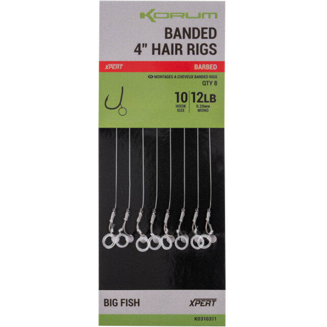 Banded 4" Hair Rigs Barbless