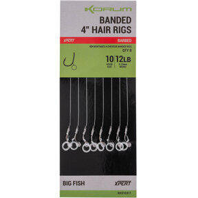 Banded 4" Hair Rigs Barbed