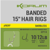 Banded 15" Hair Rigs Barbless