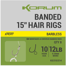 Banded 15" Hair Rigs Barbless