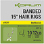Korum Banded 15" Hair Rigs Barbless