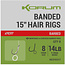Korum Banded 15" Hair Rigs Barbed