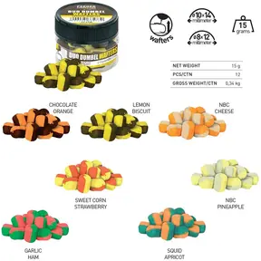 Duo Dumbel Wafters 10Mmx14Mm 15G Squid-Apricot