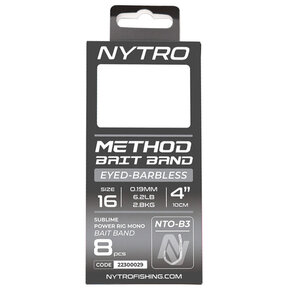 NTO B3 Method Bait Band 10cm Barbless