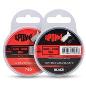 Tapered Braided Leaders Black 3pcs 50lb-20lb