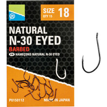 Natural N-30 Eyed Haak 18