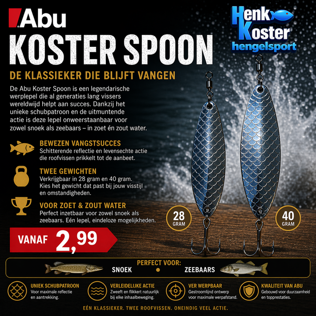 Koster Spoon 28G Silver