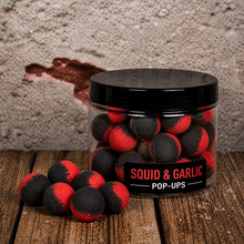 POP-Ups Squid&Garlic 12mm Fluo Black/Red