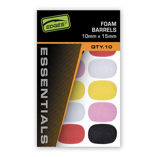 Edges 10x15 mm Foam Barrels - Mixed Colour