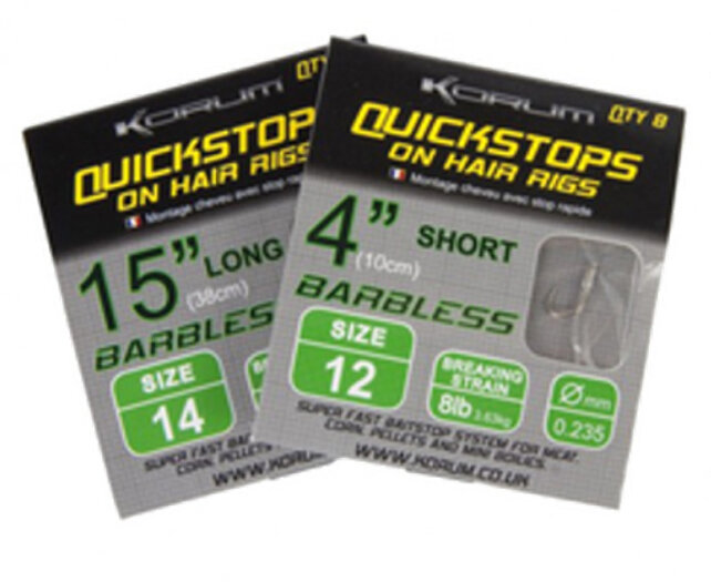 Hair Rigs With Quickstops 4" Size 12