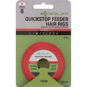 Limitless Quickstop Feeder Hair Rigs Haak:10 Nylon 0.21MM