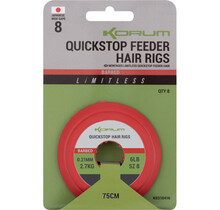 Limitless Quickstop Feeder Hair Rigs Haak:12 Nylon 0.19MM