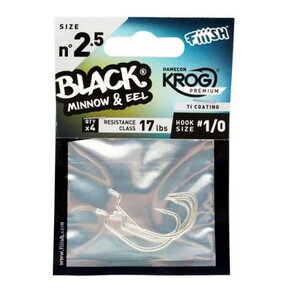 Black Minnow Haak 1/0 Krog Premium