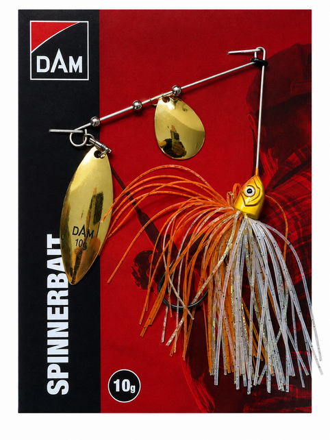 Spinnerbait 10 gram. Gold Orange