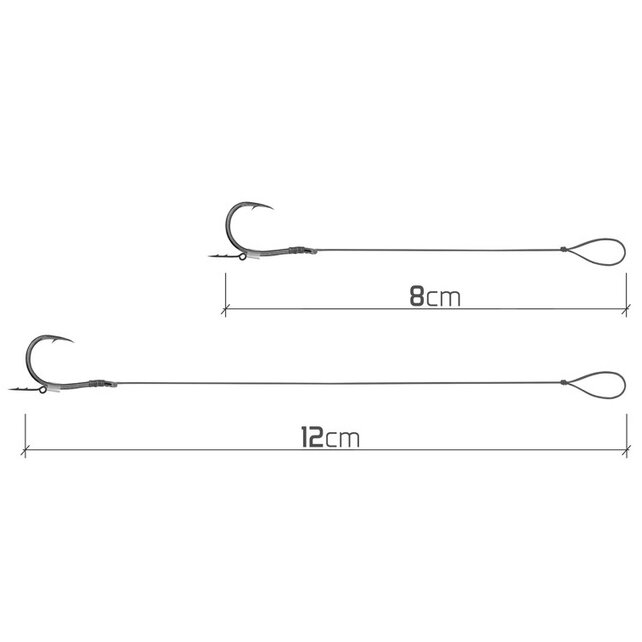 Feeder rig Delphin Braided Spike Haak:4 - 12CM - 0.20MM
