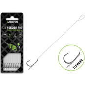 Feeder rig Delphin Fluoro Spike Haak : 6 - 12CM - 0.26MM