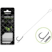 Feeder rig Delphin Fluoro Spike Haak : 6 - 12CM - 0.26MM