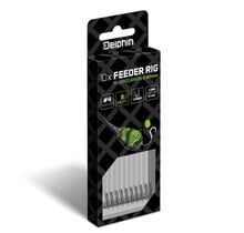 Feeder rig Delphin Fluoro Spike Haak : 4 - 12CM - 0.30MM