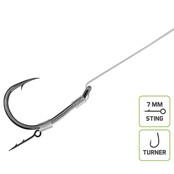Feeder rig Delphin Fluoro Spike Haak : 8 - 12CM - 0.22MM