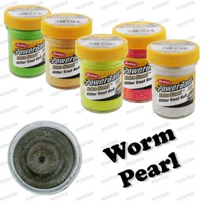PowerBait Glitter Worm Pearl