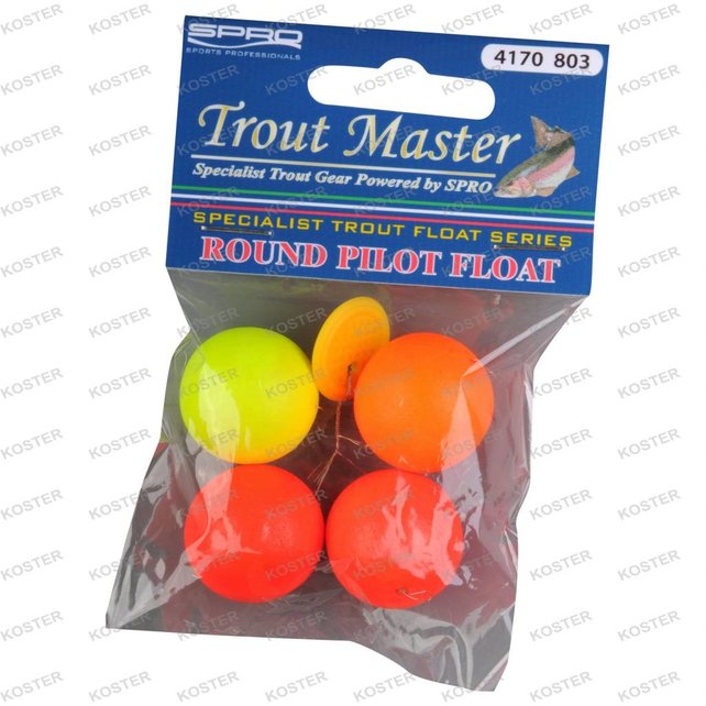 Trout Master Pilot Float Round Black/White Trout Master Pilot Float Round Black/White