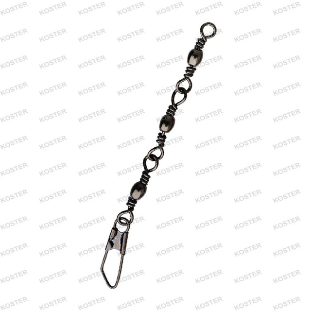 Swivels 3-Jointed Wartel Met Safety Snap