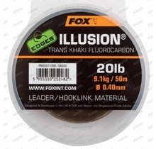 EDGES Illusion Trans Khaki Leader Diameter: 0.50 mm., Trekkracht: 30 lb., Lengte: 50 Meter