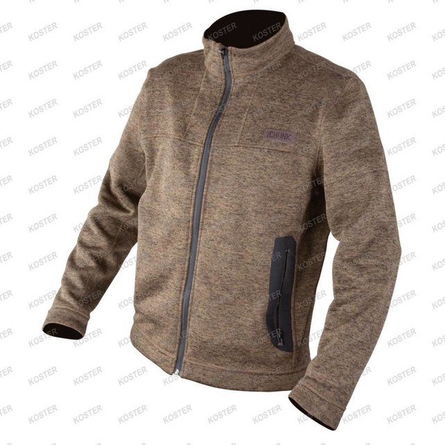 CHUNK Medium Knit Cardy Jacket Khaki Small CHUNK Medium Knit Cardy Jacket Khaki Small
