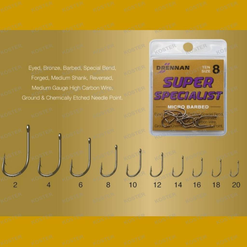 Drennan Super Specialist Micro Barbed Hooks - Knights Fishing