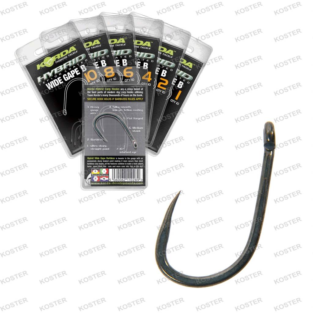 Korda Wide Gape Barbless Hook