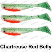 Wacky Shad 6.5 cm Chartreuse Red Belly Shad