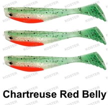 Wacky Shad 6.5 cm Chartreuse Red Belly Shad