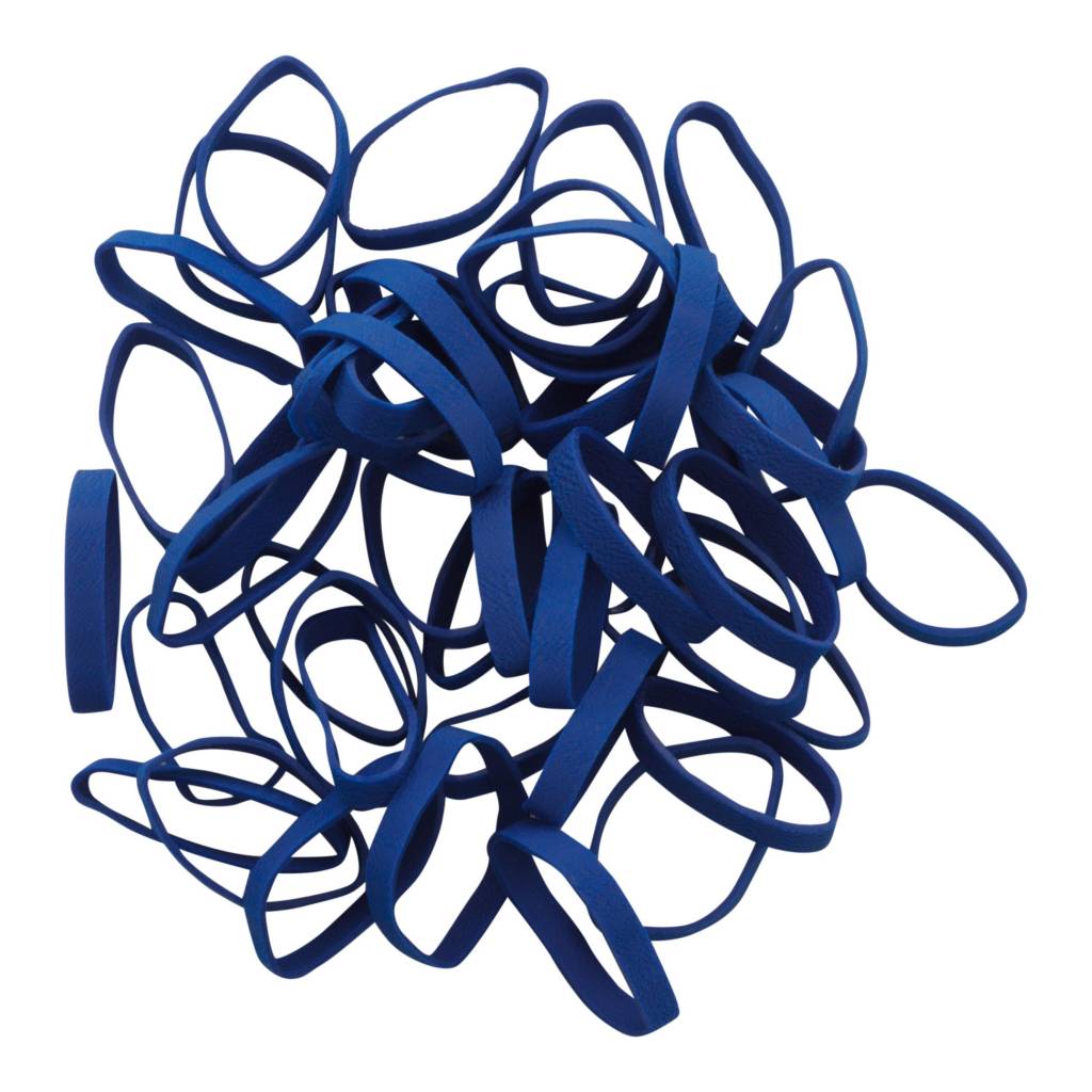 Dark blue D.08 Dunkelblaues Gummiband Länge 90 mm, Breite 2 mm