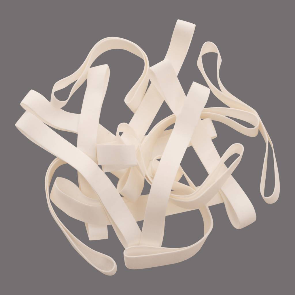 White E.01 White elastic band Length 50 mm, Width 2 mm