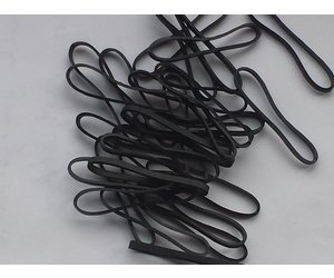 19 Black elastic band Length 140 mm, Width 10 mm - elasticmaterials